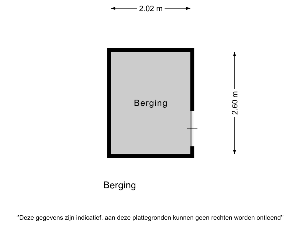 Bekijk plattegrond van Berging van Voorstraat 38-B