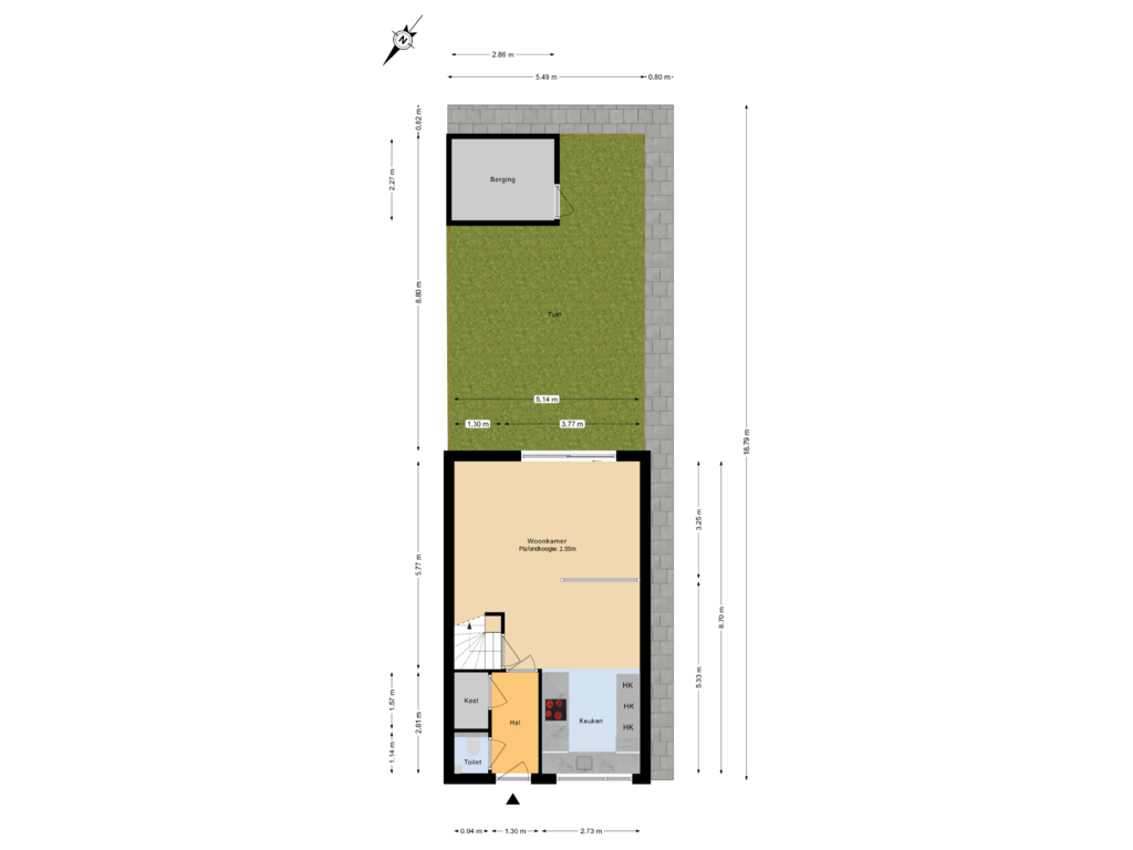 Bekijk plattegrond van Begane grond tuin van Gildenhof 22