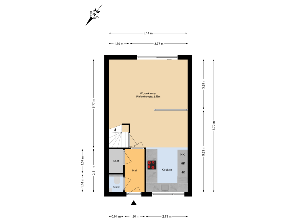 Bekijk plattegrond van Begane grond van Gildenhof 22