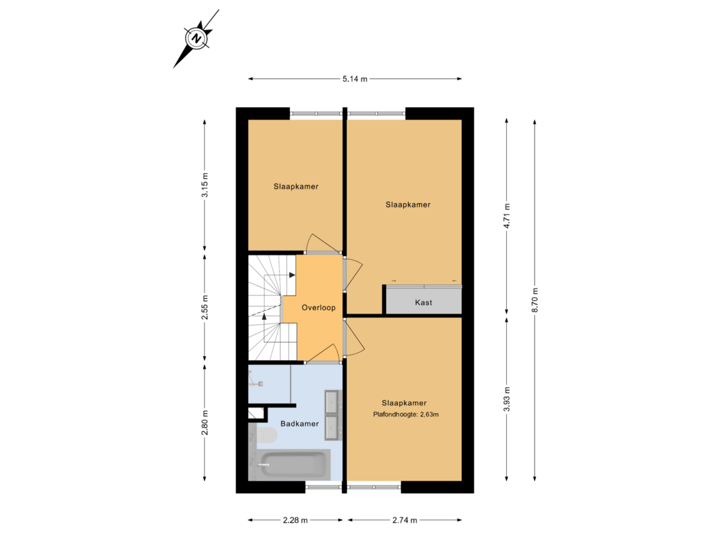 Bekijk plattegrond van 1e verdieping van Gildenhof 22