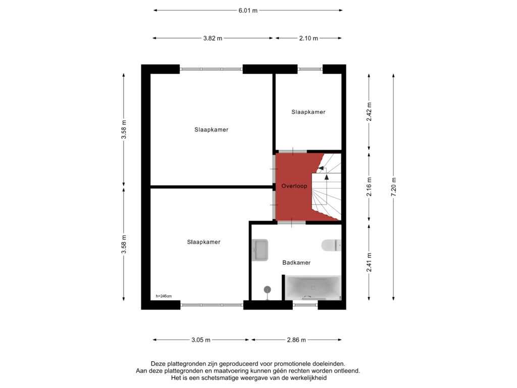 Bekijk plattegrond van 1e Verdieping van Mariahof 17