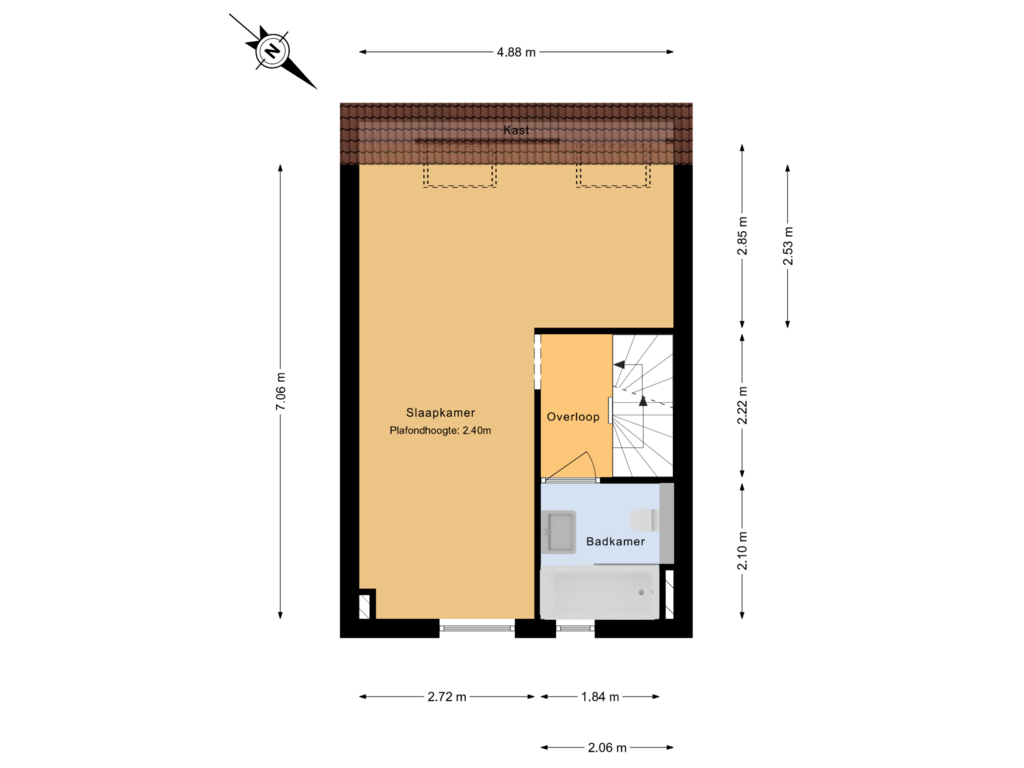 Bekijk plattegrond van 1e verdieping van Vivaldi 3