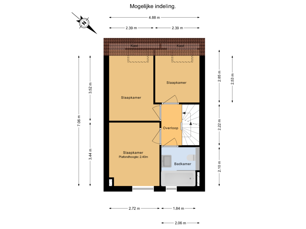 Bekijk plattegrond van 1e verdieping (optie) van Vivaldi 3