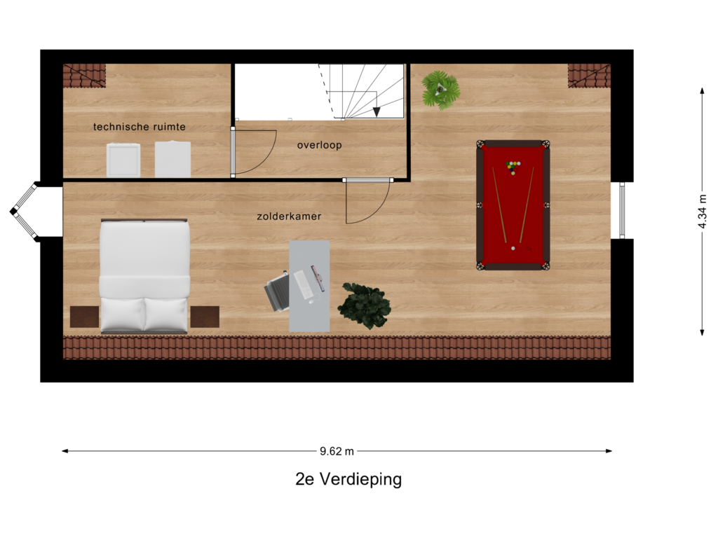 View floorplan of 2e Verdieping of Flettine 7