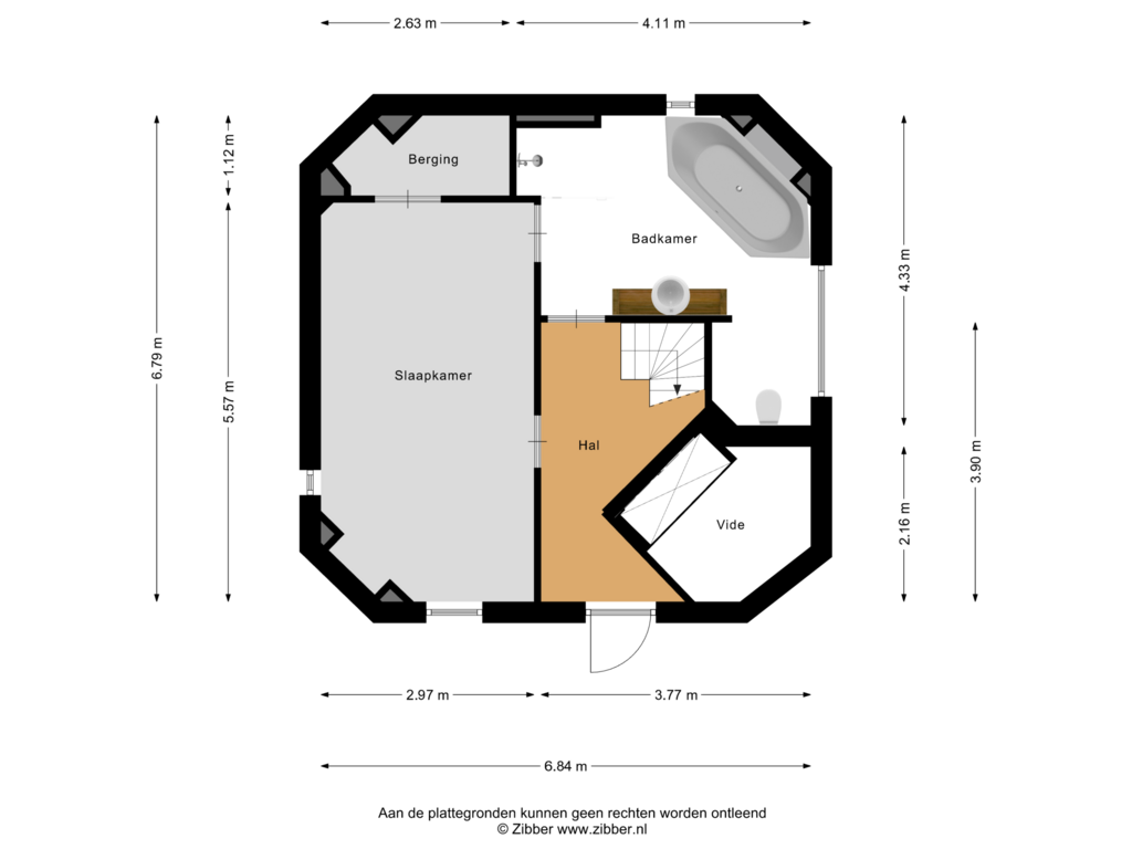 Bekijk plattegrond van Derde Verdieping van Noordhoek 7