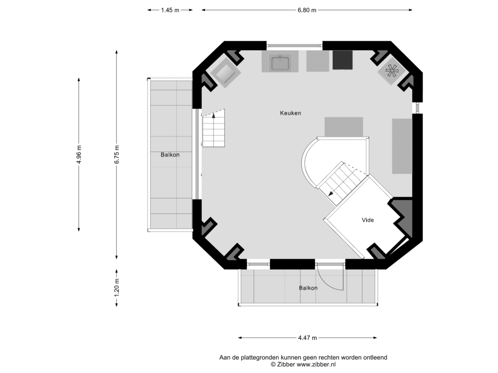 Bekijk plattegrond van Zesde Verdieping van Noordhoek 7