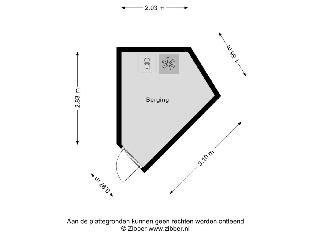 Bekijk plattegrond van Berging van Noordhoek 7