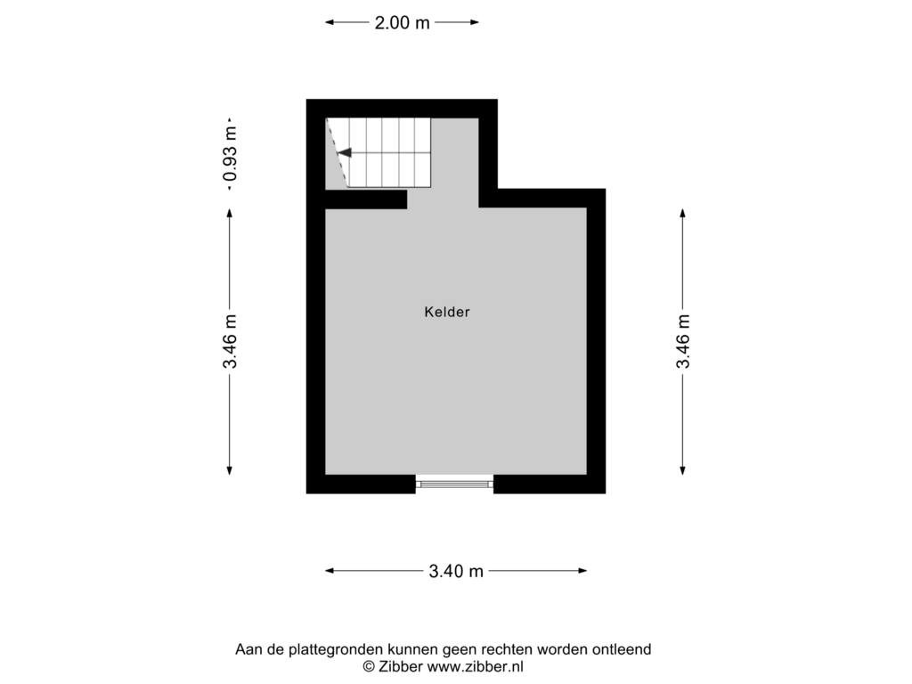 Bekijk plattegrond van Kelder van Zeddamseweg 46