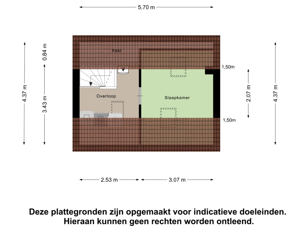 View floorplan of Tweede Verdieping of Burgemeester Fabiuspark 14