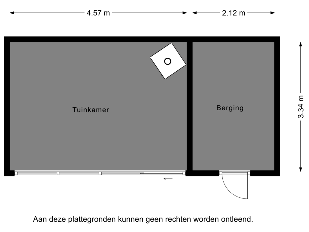 Bekijk plattegrond van Tuinkamer/Berging van Hasseltstraat 226