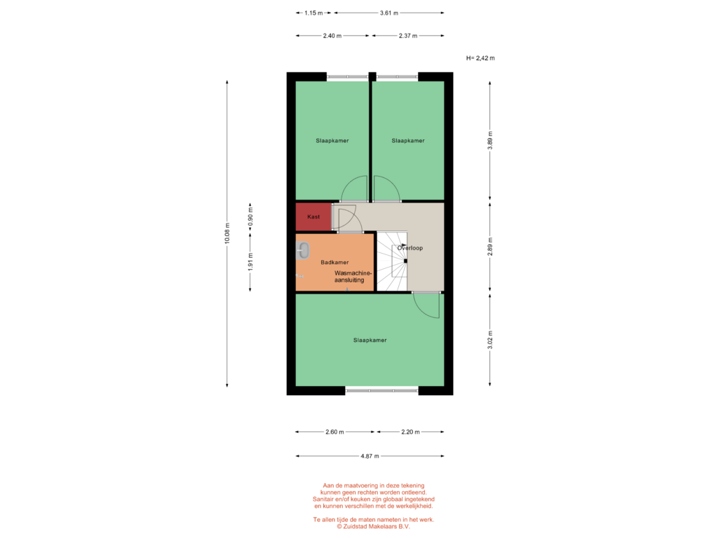 Bekijk plattegrond van Zevenoord 44 - Eerste verdieping van Zevenoord 44