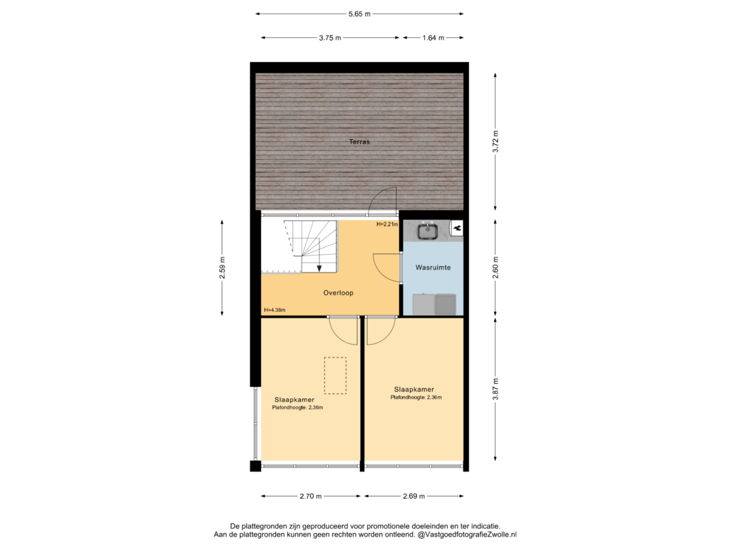 Bekijk plattegrond van 2e verdieping van Frankhuizerallee 148