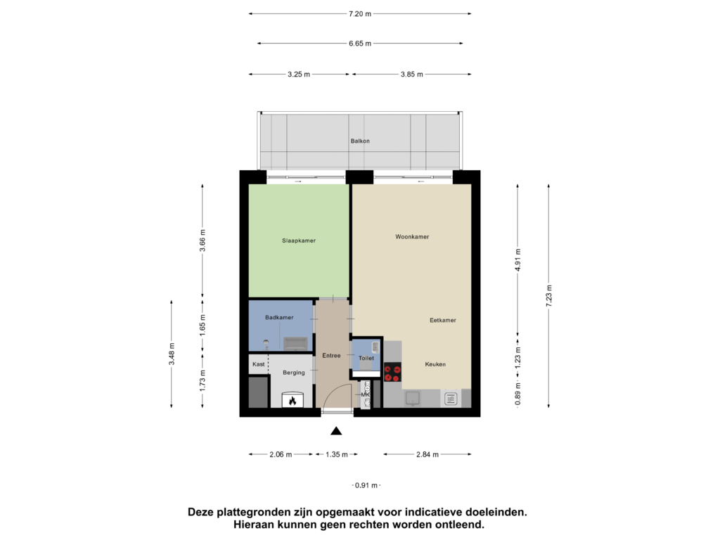 Bekijk plattegrond van Appartement van Clarissenhof 485