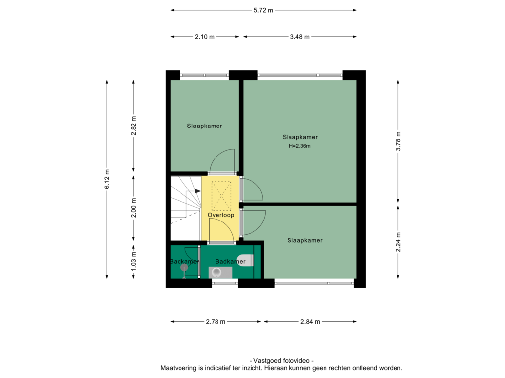 Bekijk plattegrond van 1e verdieping van Rozenstraat 43