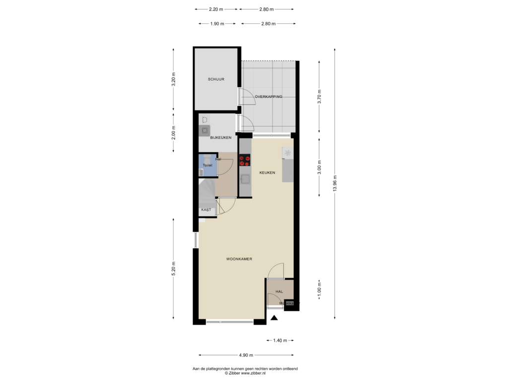 Bekijk plattegrond van Begane Grond van De Groenling 46