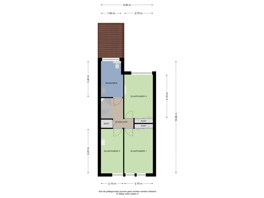 Bekijk plattegrond van Eerste Verdieping van De Groenling 46