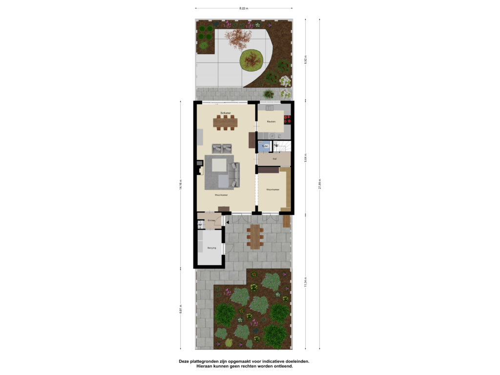 Bekijk plattegrond van Begane Grond - Tuin van René Clairstrook 12-B