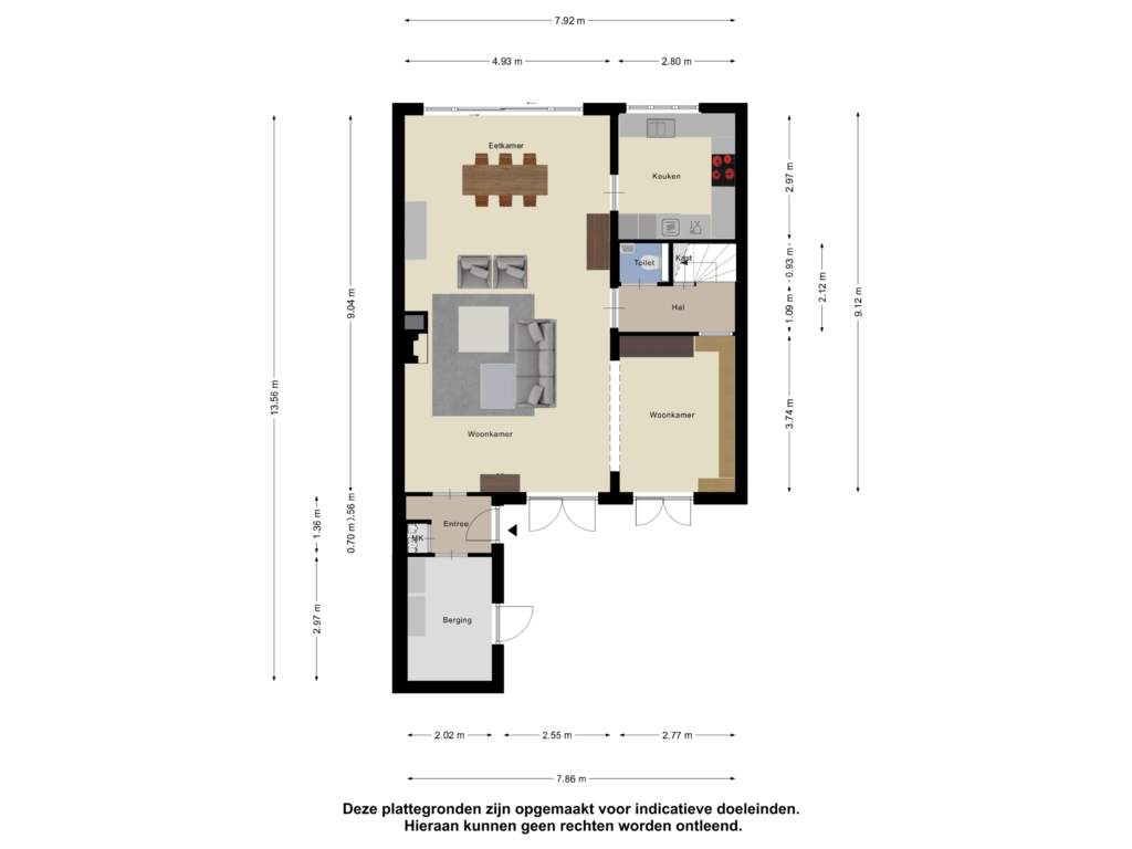 Bekijk plattegrond van Begane Grond van René Clairstrook 12-B