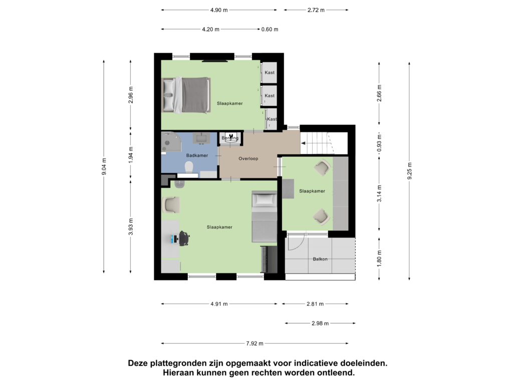 Bekijk plattegrond van Eerste Verdieping van René Clairstrook 12-B