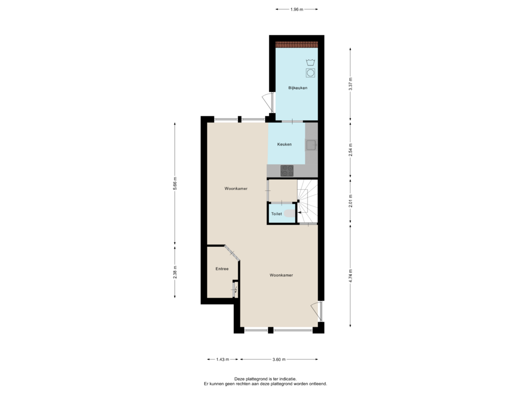 Bekijk plattegrond van Begane grond van De Vonderkampen 28