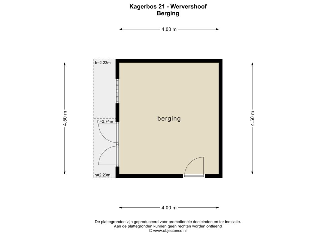 Bekijk plattegrond van BERGING van Kagerbos 21