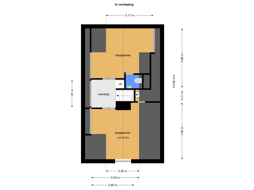 Bekijk plattegrond van 1e van Ambachtstraat 2-B