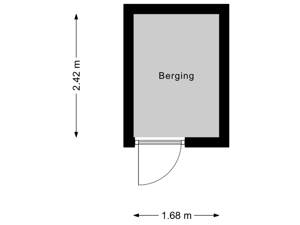 View floorplan of berging of Oranje-Nassaulaan 46