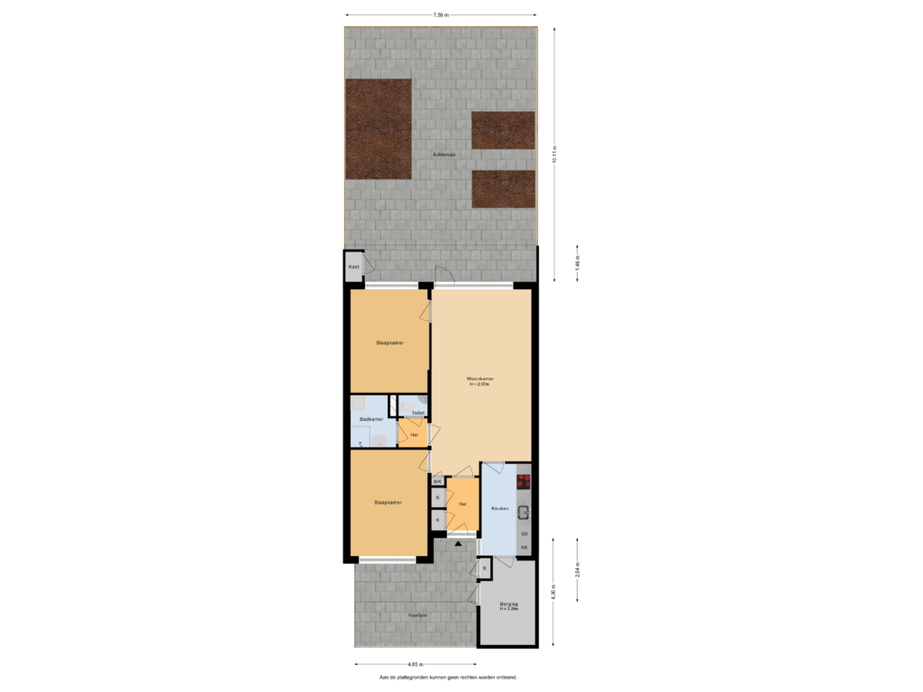 Bekijk plattegrond van Situatie van Maastrichtkwartier 72