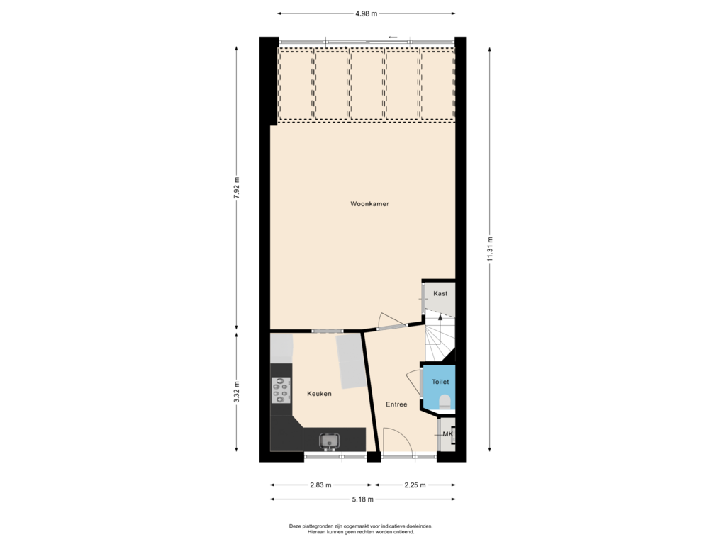 Bekijk plattegrond van Begane grond van Appel acker 5