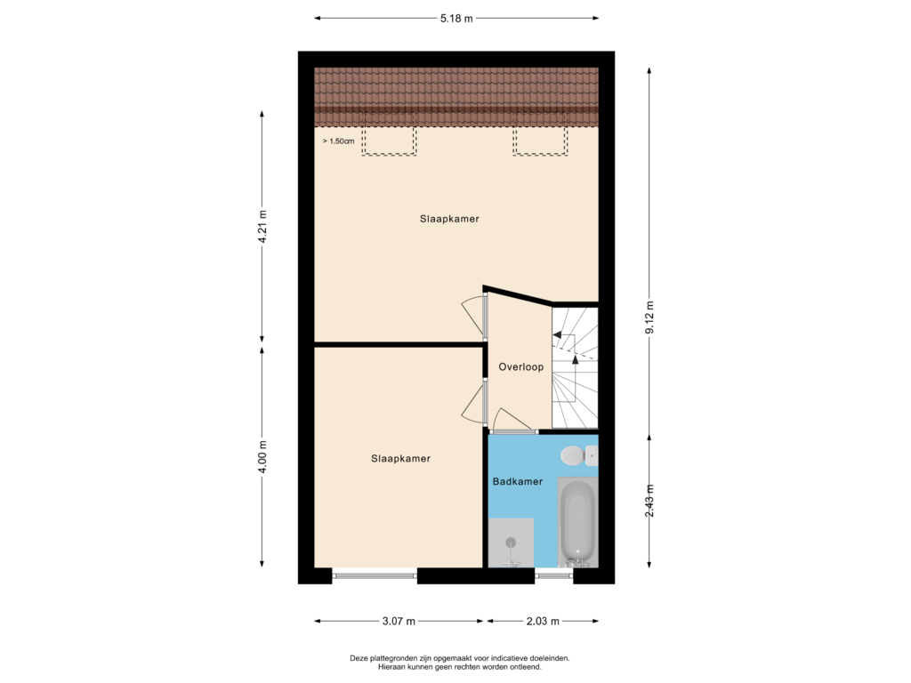 Bekijk plattegrond van Eerste verdieping van Appel acker 5