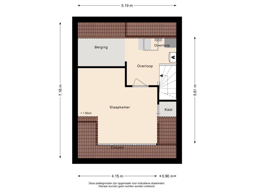 Bekijk plattegrond van Tweede verdieping van Appel acker 5