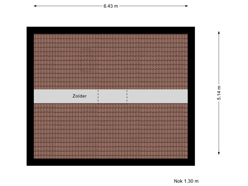 View floorplan of Zolder of Wilhelminalaan 71