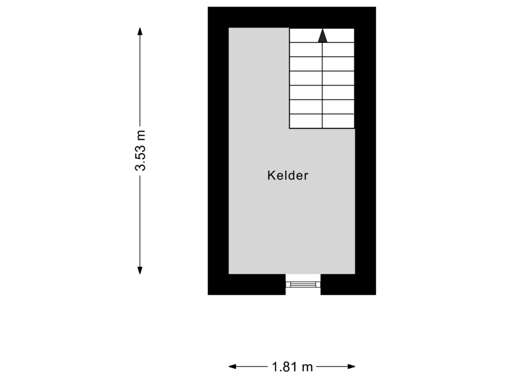 View floorplan of Kelder of Wilhelminalaan 71