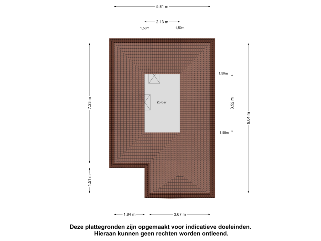 View floorplan of Tweede Verdieping of Kapelstraat 34