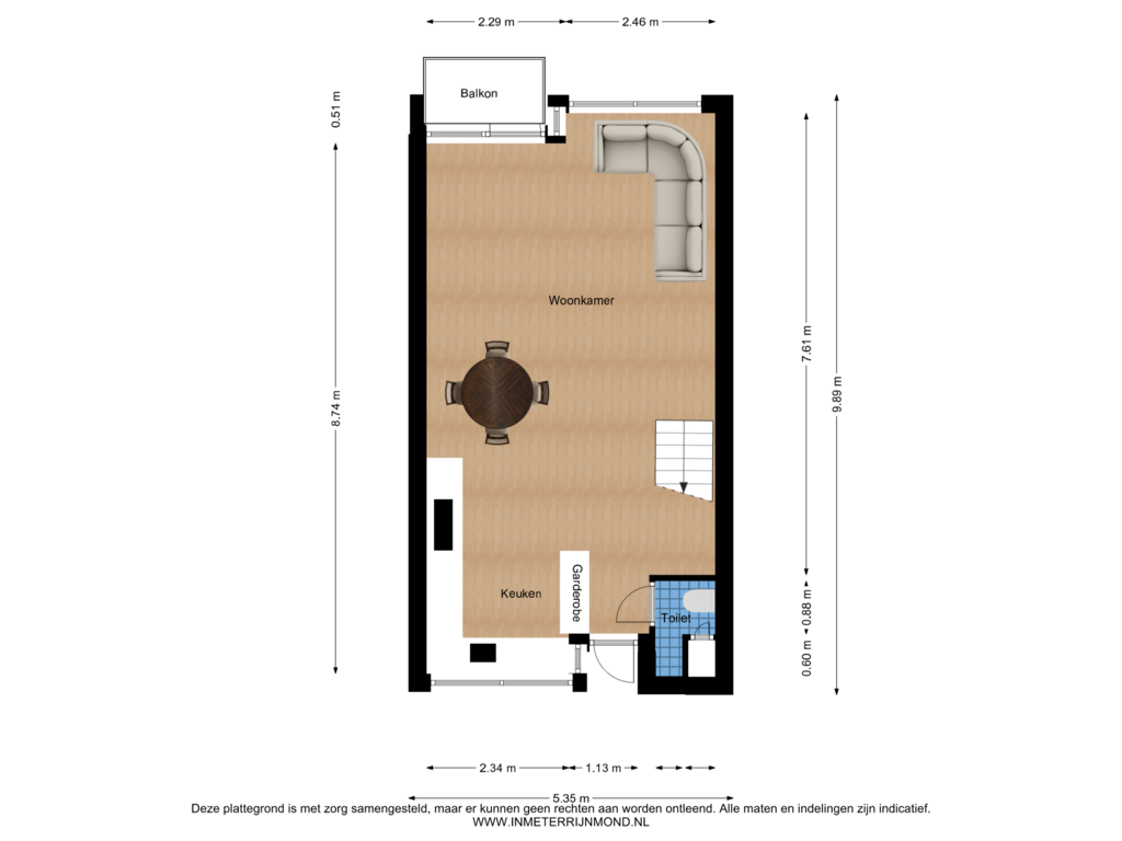 Bekijk plattegrond van eerste woonlaag van Ir Lelystraat 6