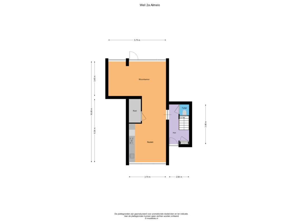 View floorplan of Begane grond of Well 2-A