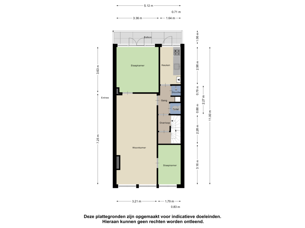 View floorplan of Eerste Verdieping of Schilperoortstraat 54-B01