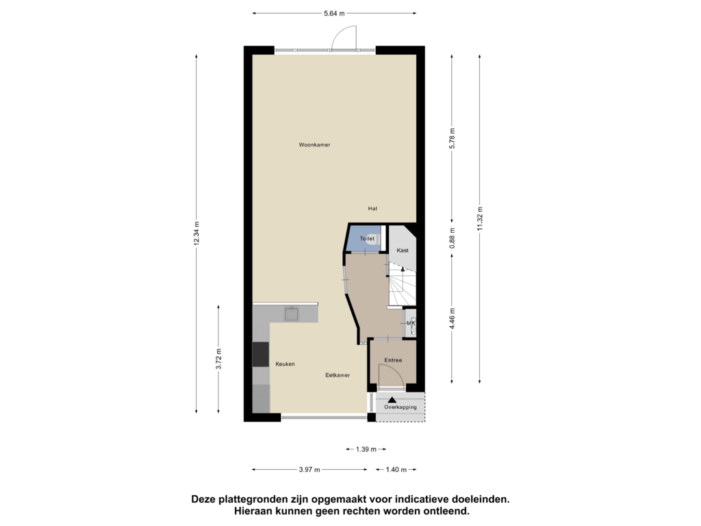 View floorplan of Begane Grond of Secundusweg 35