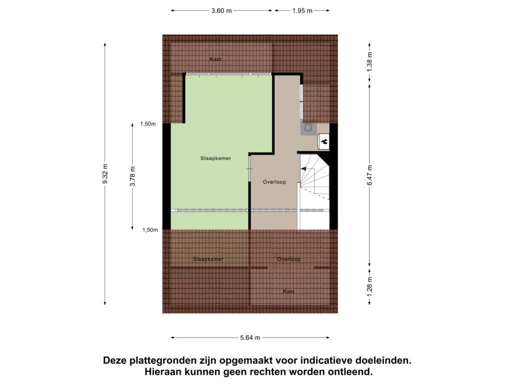 View floorplan of Tweede Verdieping of Secundusweg 35