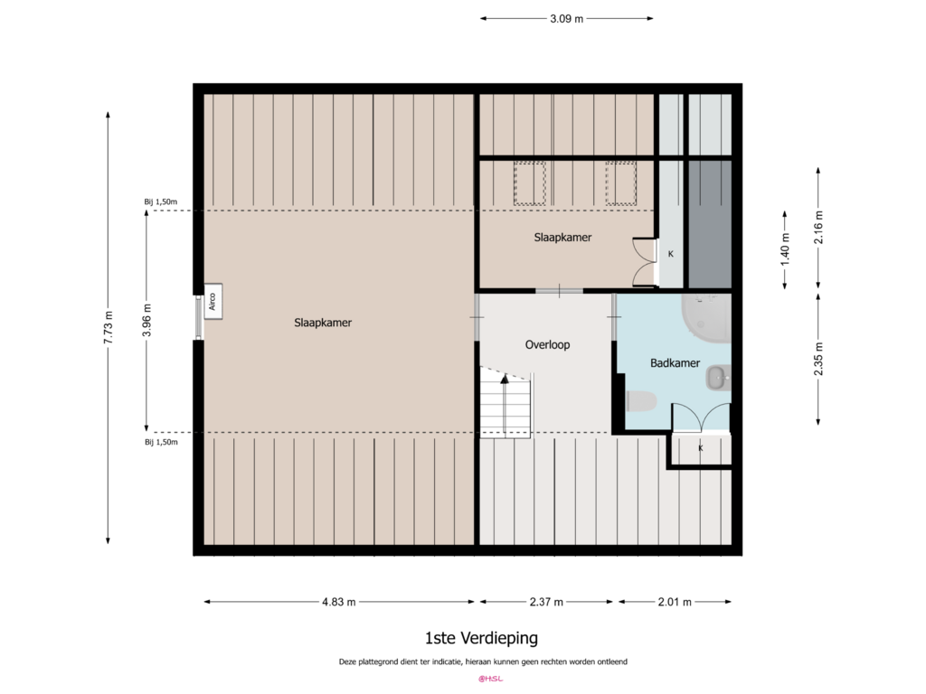 View floorplan of Verdieping 1 of Processieweg 2-A