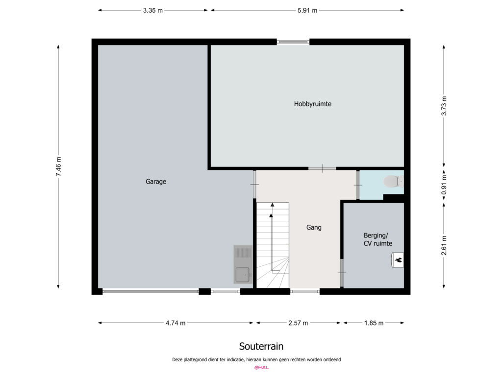 View floorplan of Souterrain of Processieweg 2-A