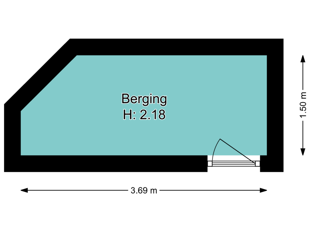 View floorplan of Berging of Noordse Bosje 2-D