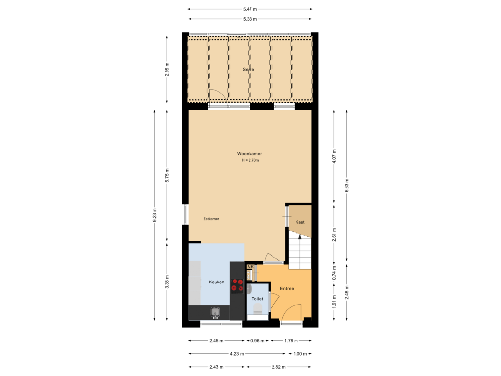 Bekijk plattegrond van Begane grond van Stekelbaars 13