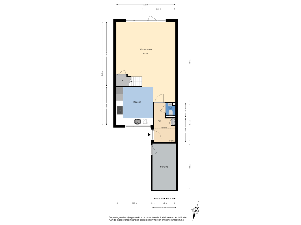 Bekijk plattegrond van Begane Grond van Koekamp 169