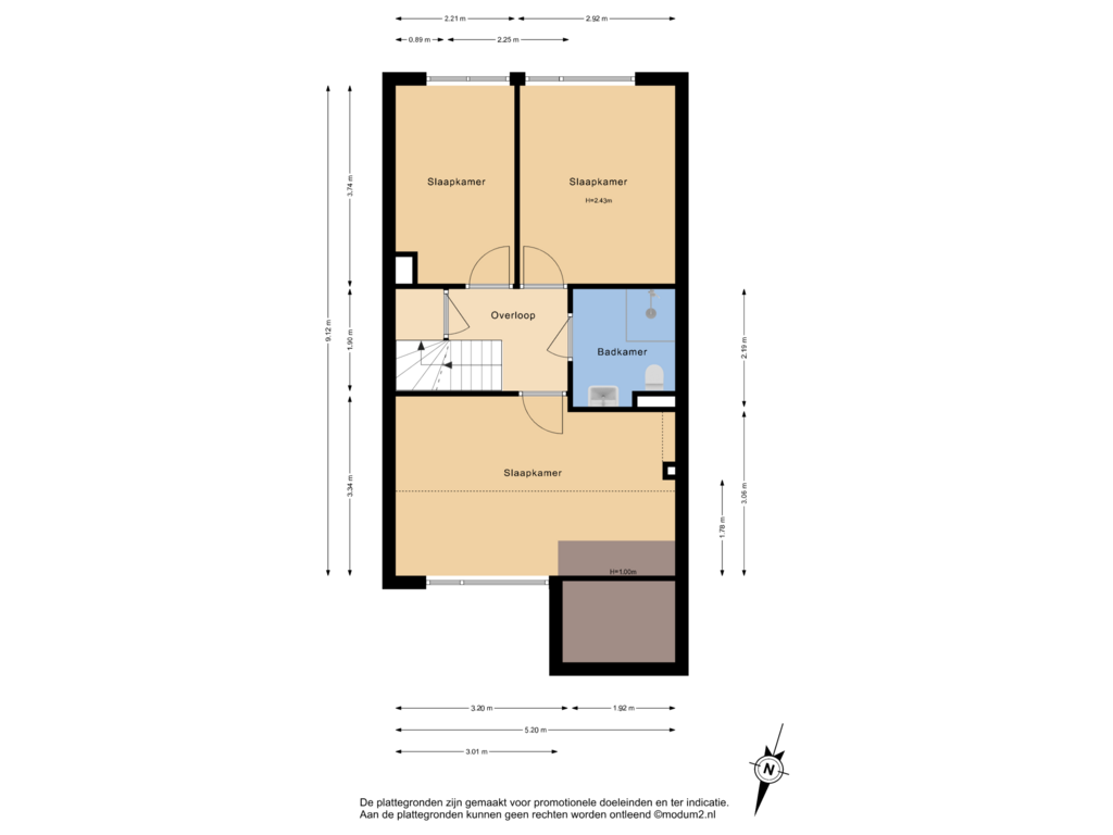 Bekijk plattegrond van 1e Verdieping van Koekamp 169