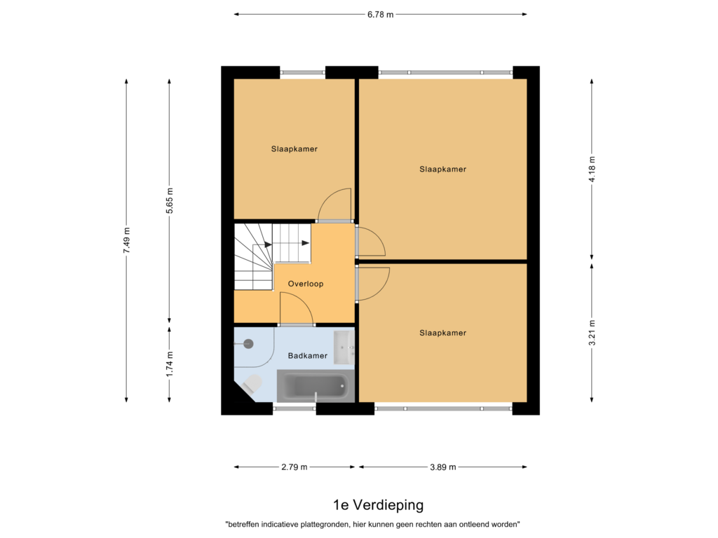 Bekijk plattegrond van 1e Verdieping van Orion 16