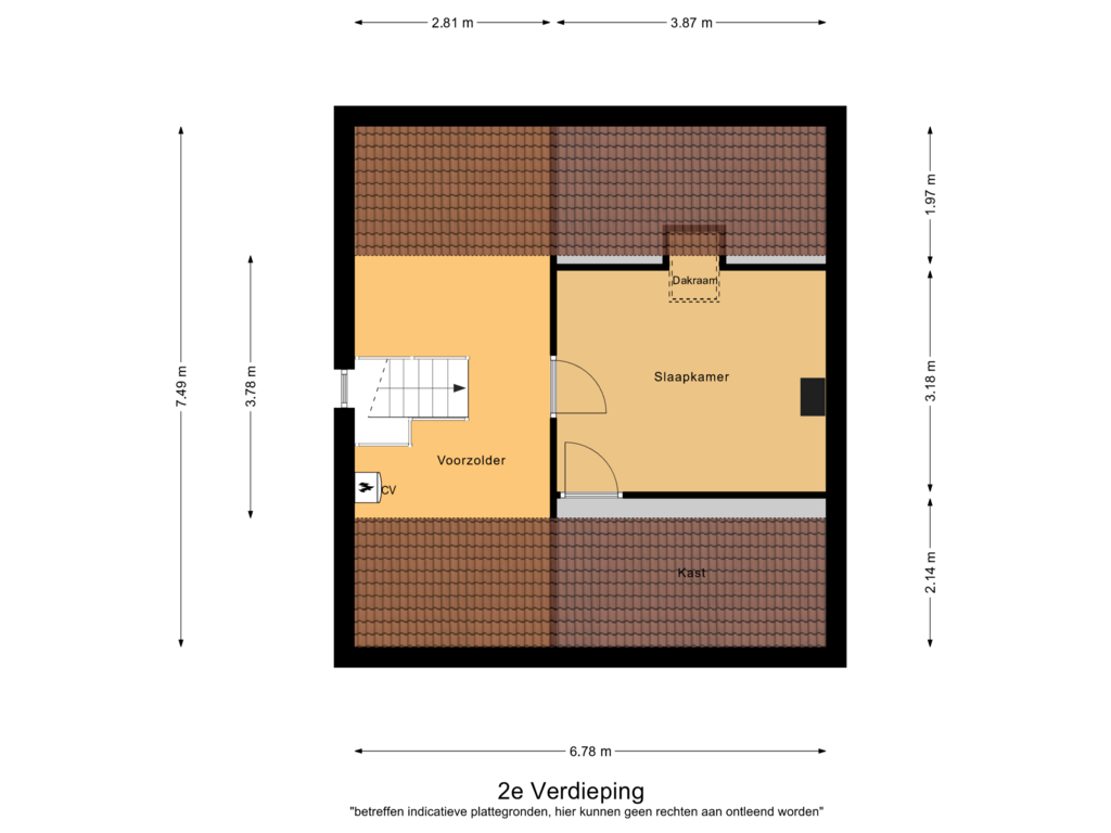 Bekijk plattegrond van 2e Verdieping van Orion 16