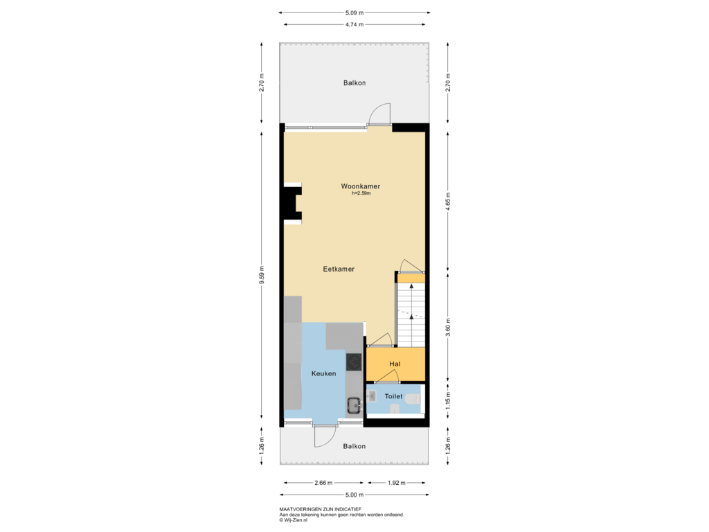 Bekijk plattegrond van EERSTE VERDIEPING van Staringstraat 3