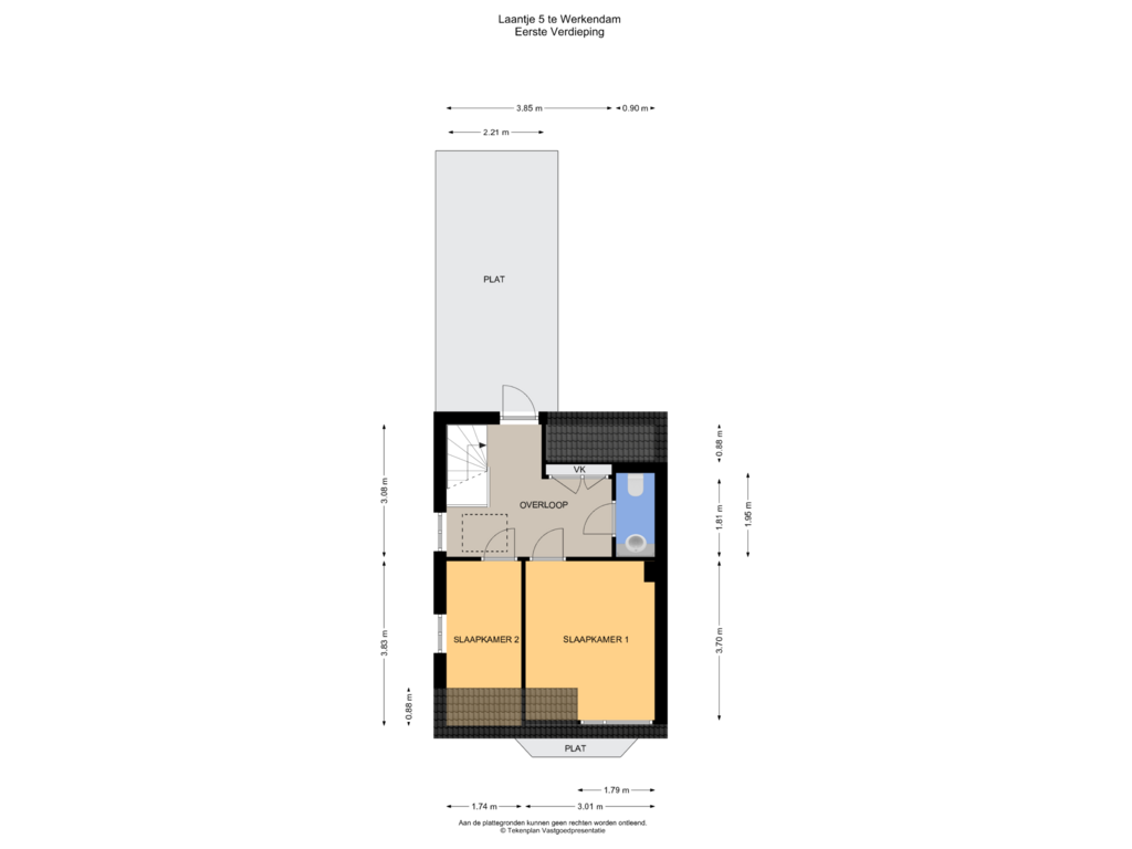 View floorplan of Eerste Verdieping of Laantje 5