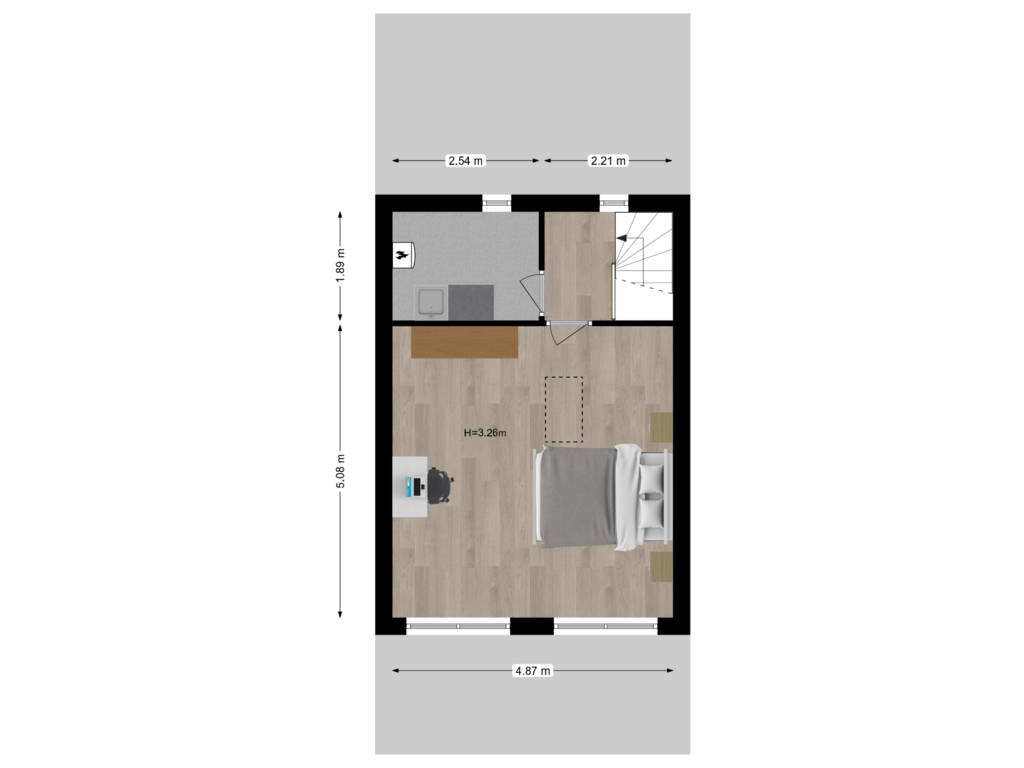 View floorplan of Tweede verdieping of Kruishout 30